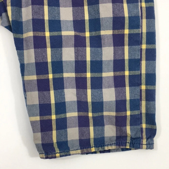Levis Blue Purple Plaid 504 Chino Shorts Mens 30 Flat Front 100%‎ Cotton - Picture 3 of 12